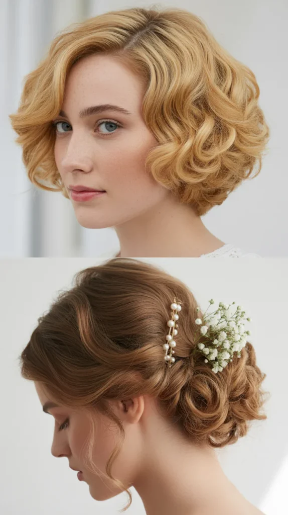 Short Layered Bob with Curls