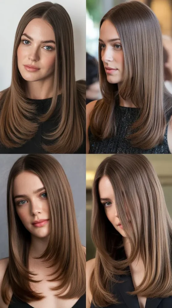 Long Straight Hair with Sleek Ends