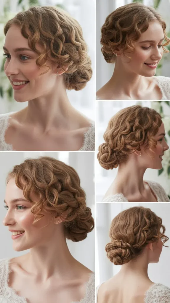  Classic Curly Bridal Bun