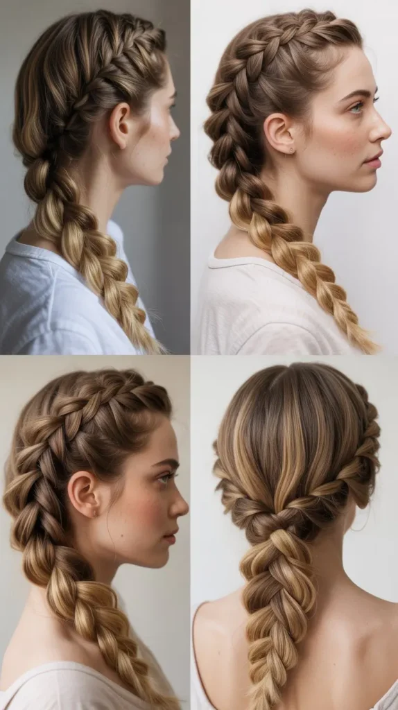 Side Part Pull Through Braid