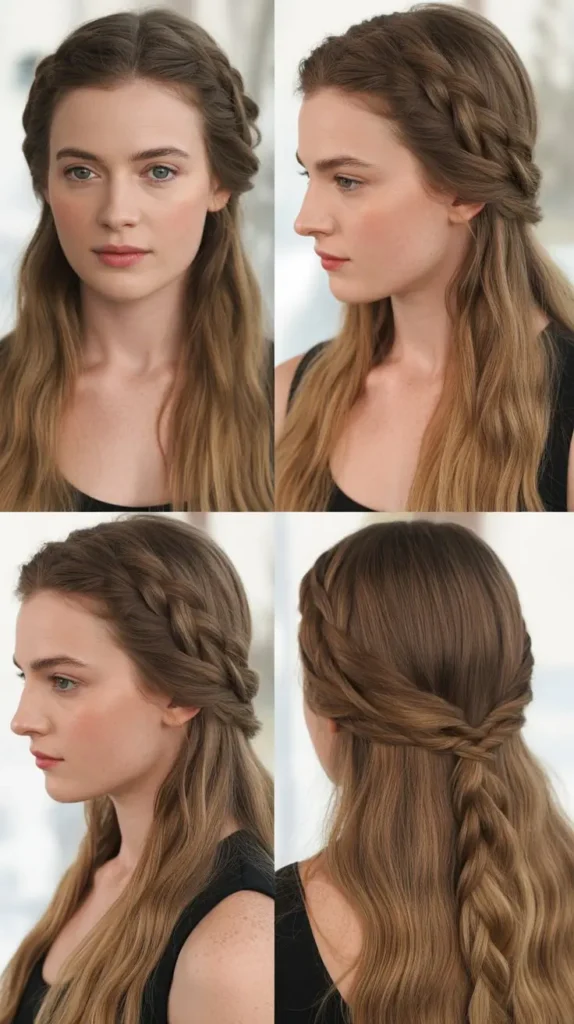  Side Part Loose Side Braid