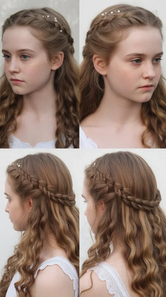 Accent Braid with Loose Hair