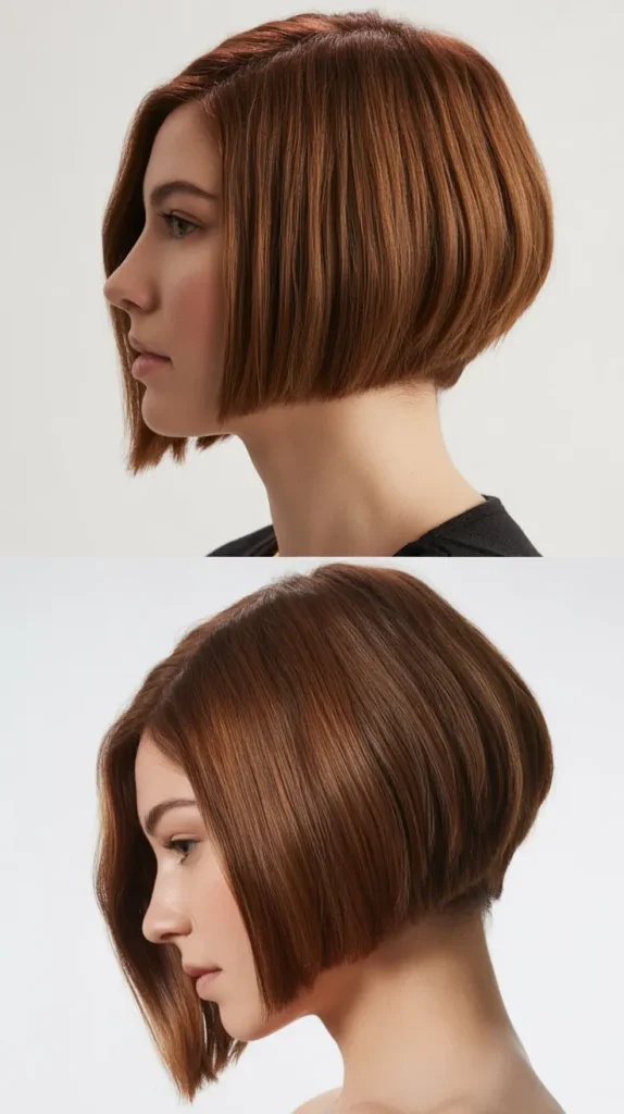 Blunt Angled Stacked Bob