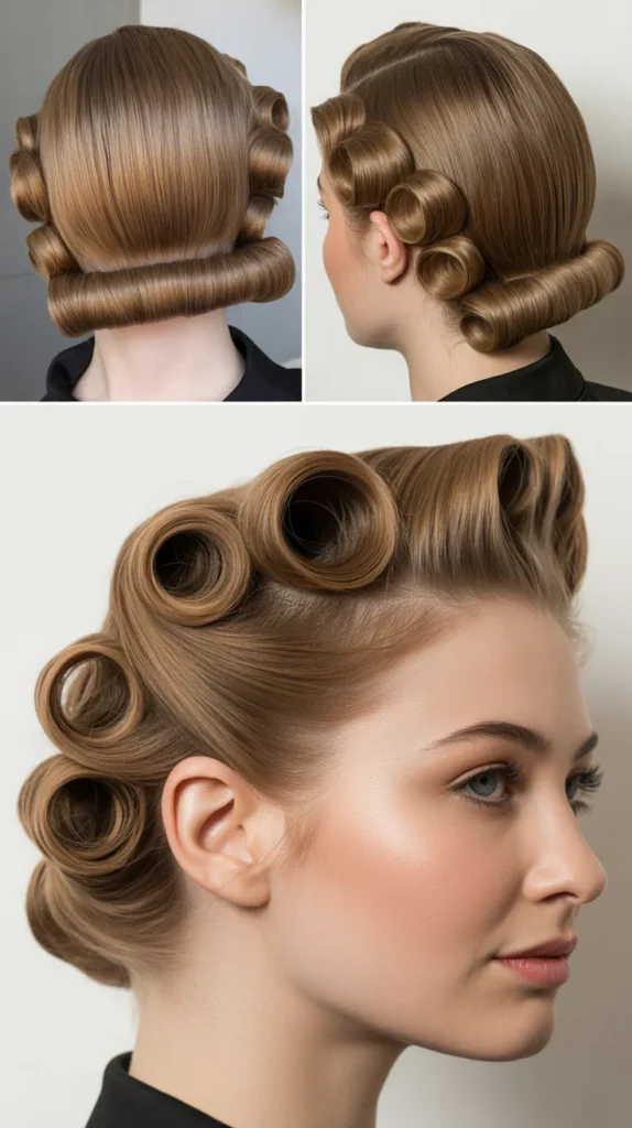 Vintage Rolled Updo