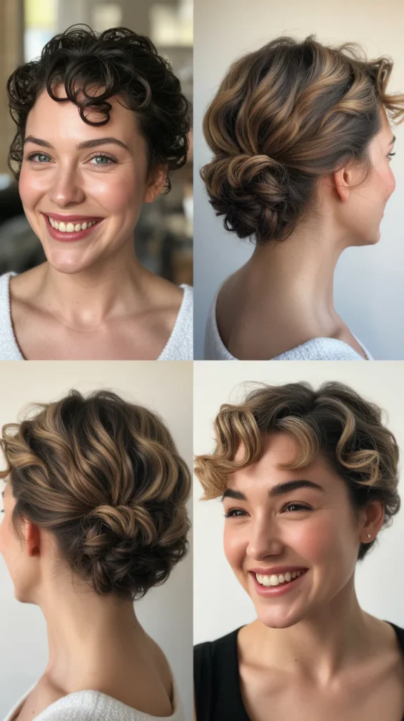 Short Curly Updo