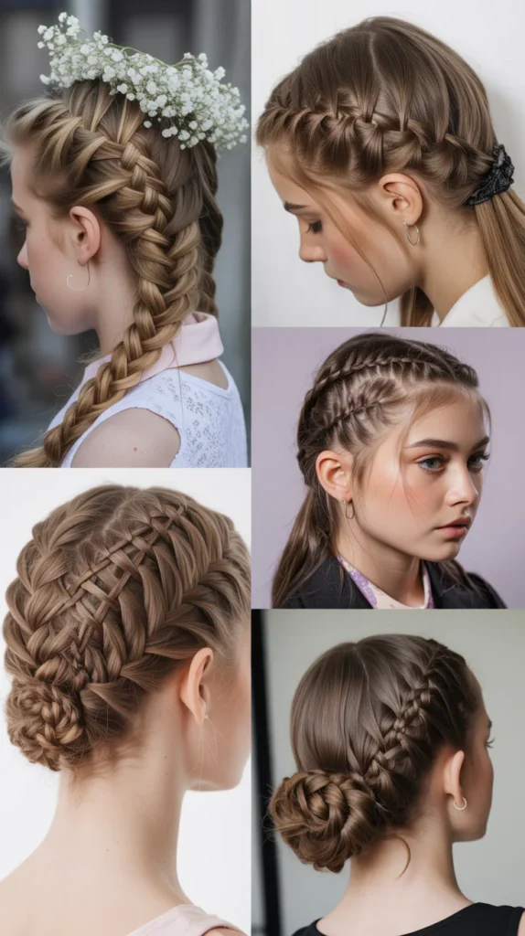  Braided Bubble Ponytail