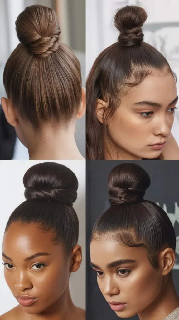 Sleek Straight Half-Up Knot
