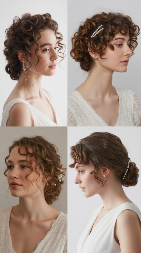 31. Loose Curly Wedding Updo