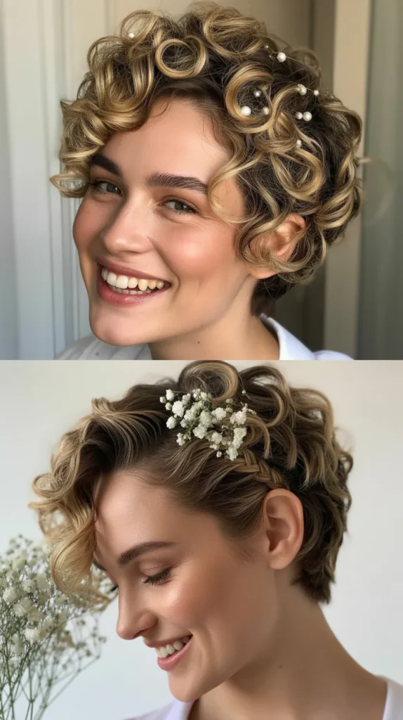 Short Hair with Braided Crown