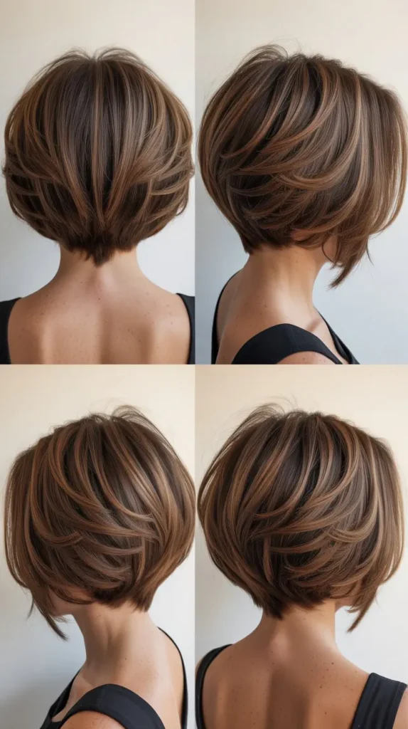  Voluminous Back View Wedge Bob