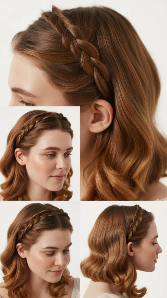 Side Part Braided Headband
