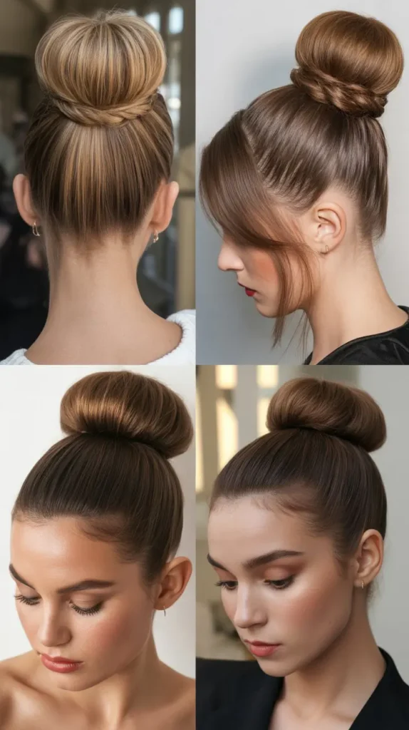 Sleek Straight High Bun