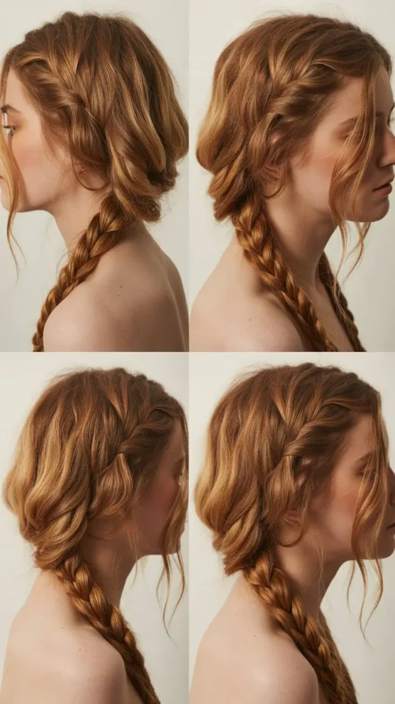 7. Side Part Boho Braid