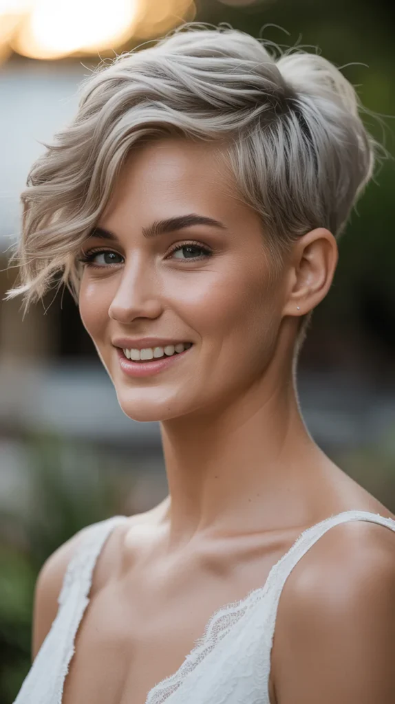 Edgy Pixie with Highlighted Tips