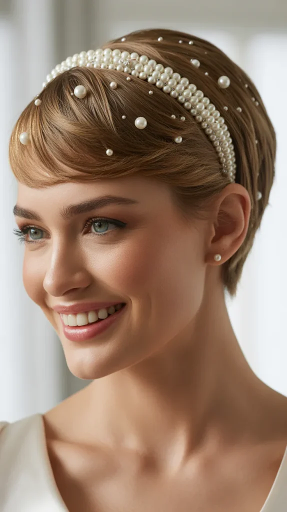 Elegant Pixie with Pearl Accessories