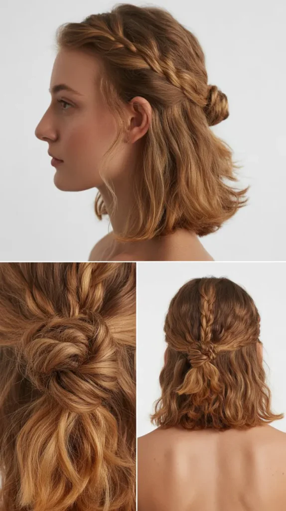  The Knotted Half-Up Style