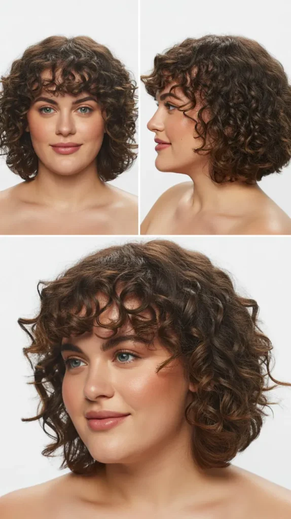 Curly French Bob with Defined Ringlets