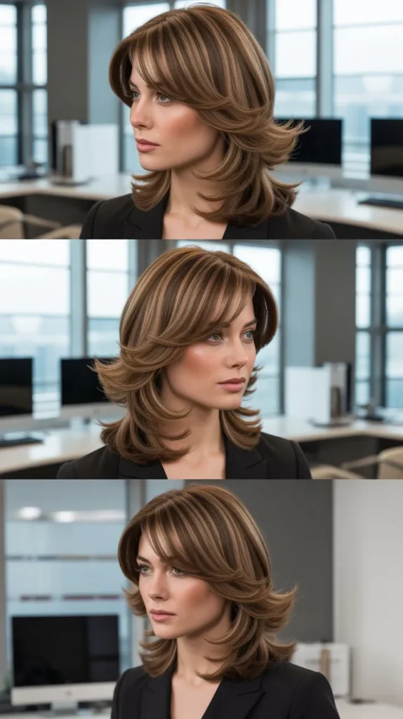 Textured Side Part Blowout