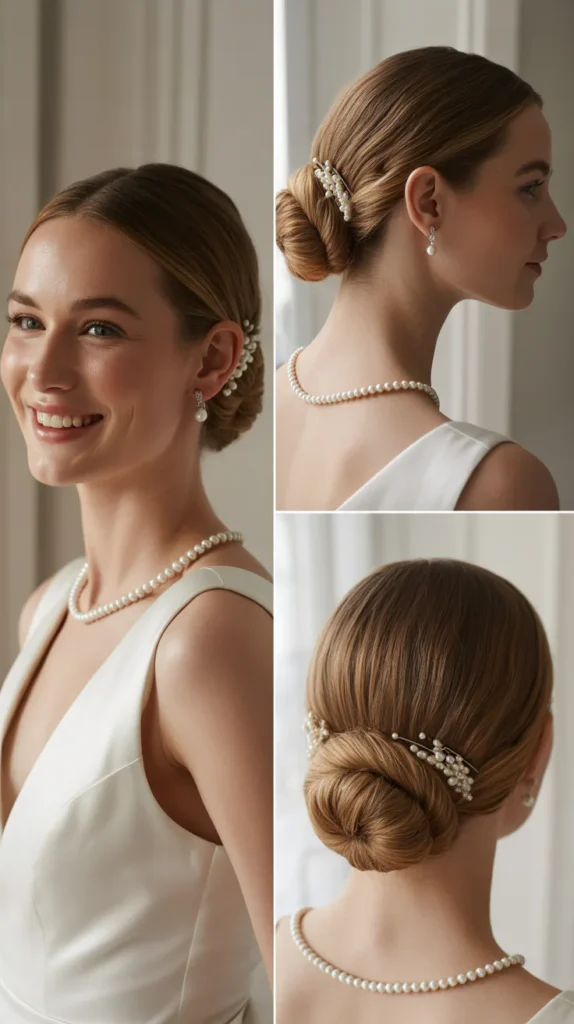 Sleek Low Bun for Short Hair