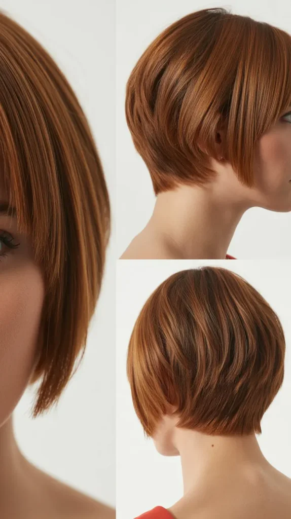 Angled Bob with Feathered Back