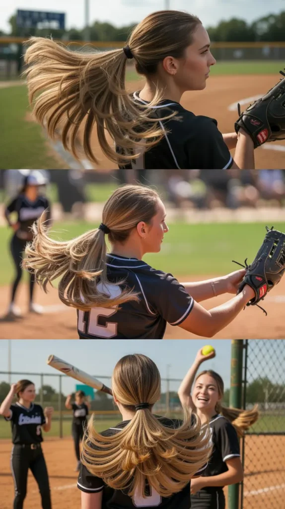 Feathered Back Ponytail