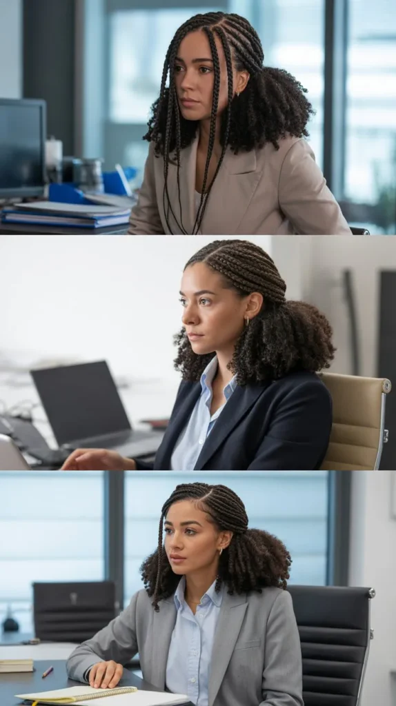 20. Double Dutch Braids with Curly Ends