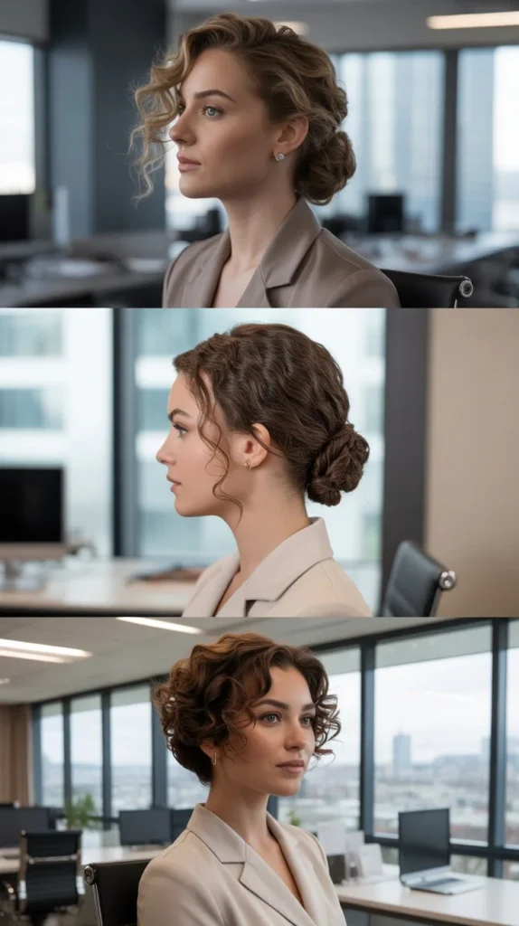 4. Curly Side-Swept Updo