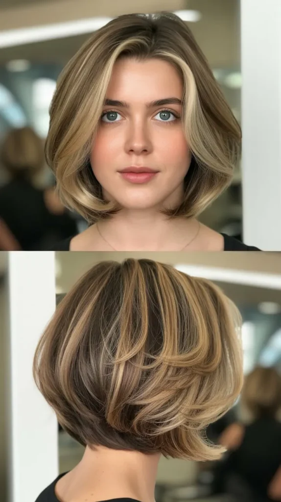 Layered Bob with Face-Framing Back