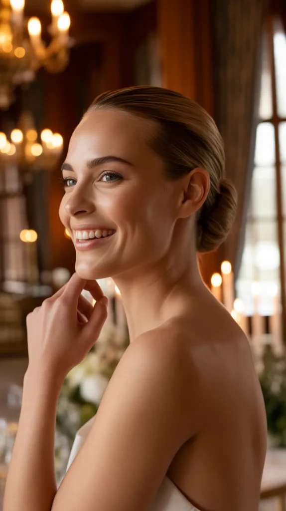 Sleek Low Bun for Short Hair