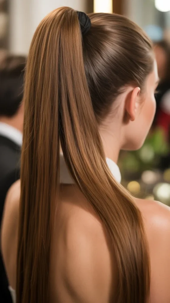 High Straight Ponytail