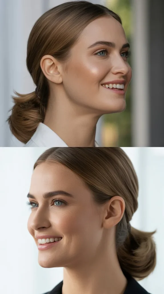 . Elegant Low Ponytail