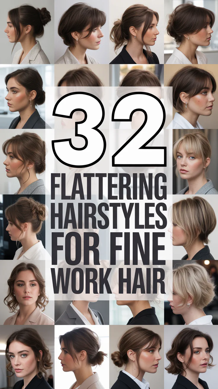 Flattering Dirty Hairstyles for Fine Work Hair