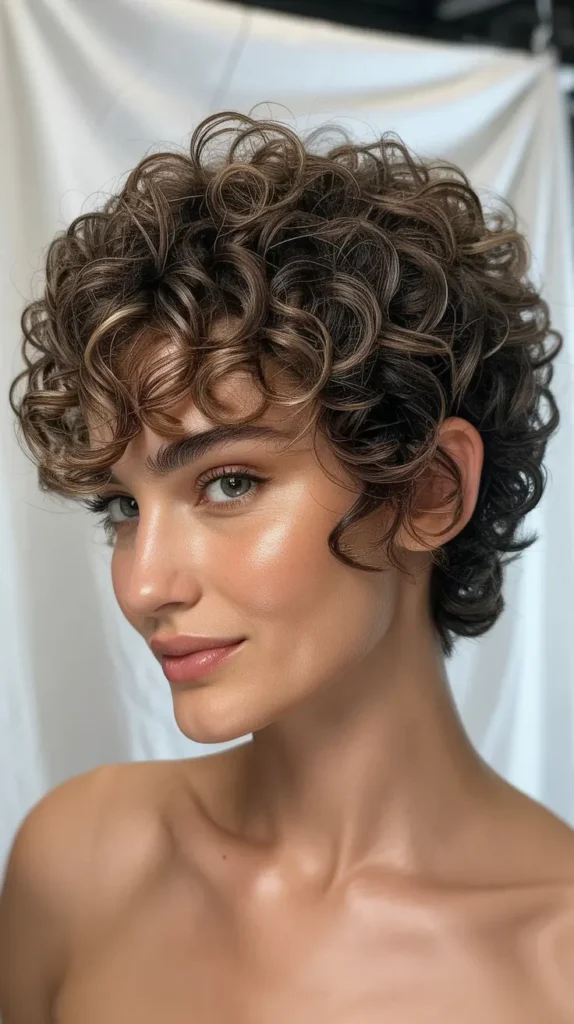 Voluminous Curly Pixie