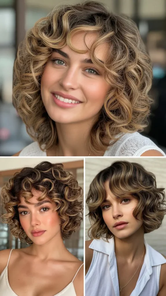 Curly Wedge with Tapered Ends