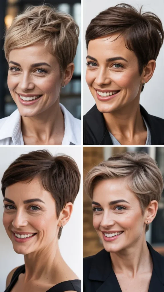  Short Hair with Pearl Pins