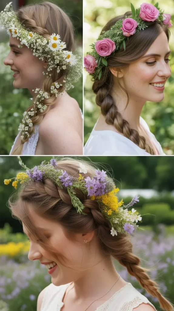  Garden Party Braid with Flowers