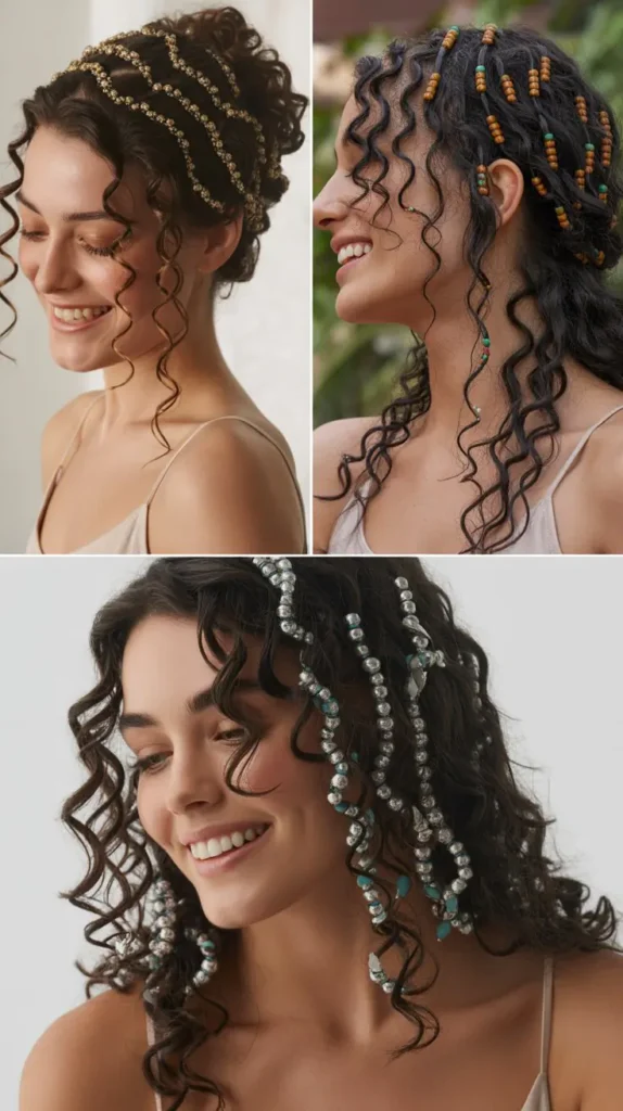  Beaded Hair with Ringlets