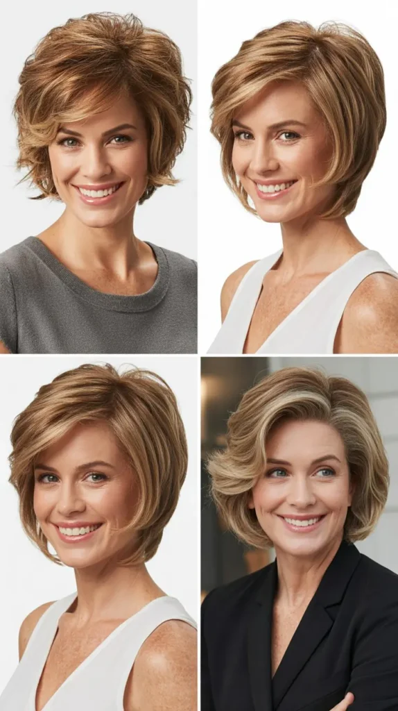 Tousled Stacked Wedge Bob