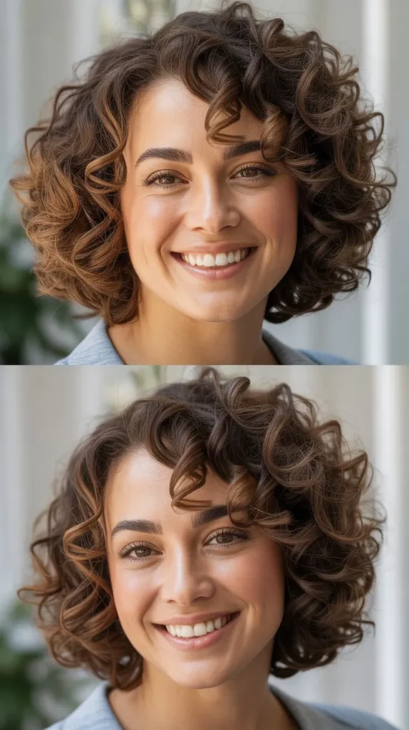 Shoulder-Length Curly Wedge
