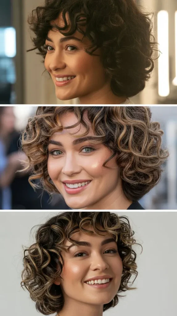 Curly Wedge with Defined Ringlets