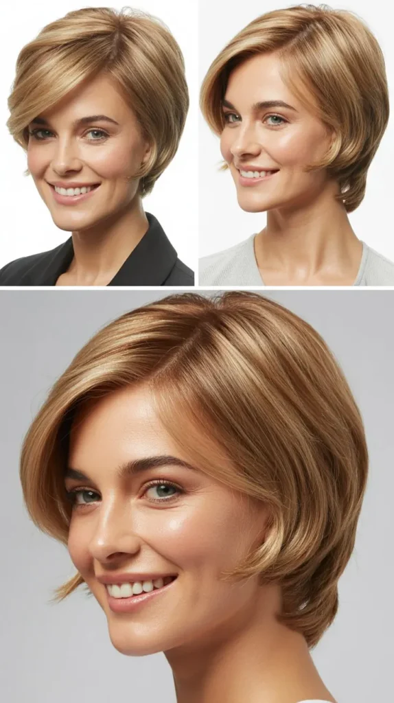 Slicked-Back Short Hair