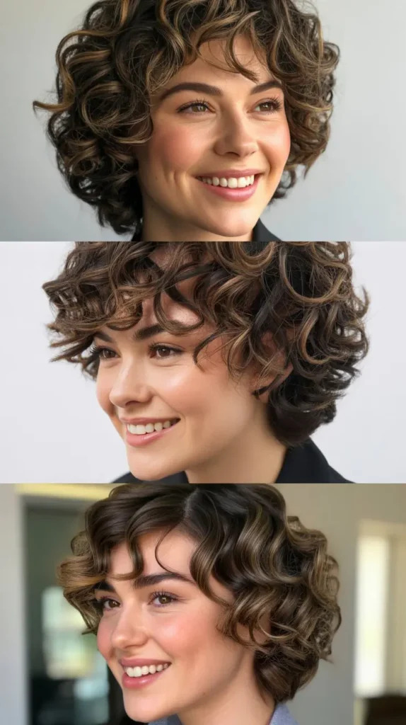 Curly Wedge with Angled Layers