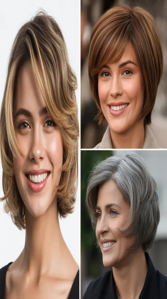  Wedge Bob with Highlights Around Face