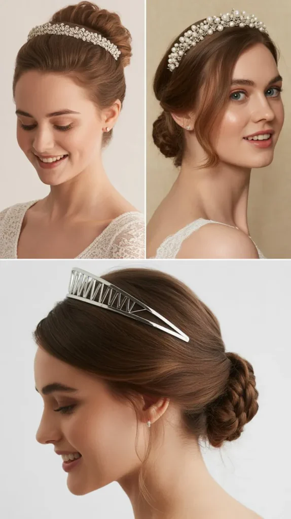  Tiara and Updo Combination