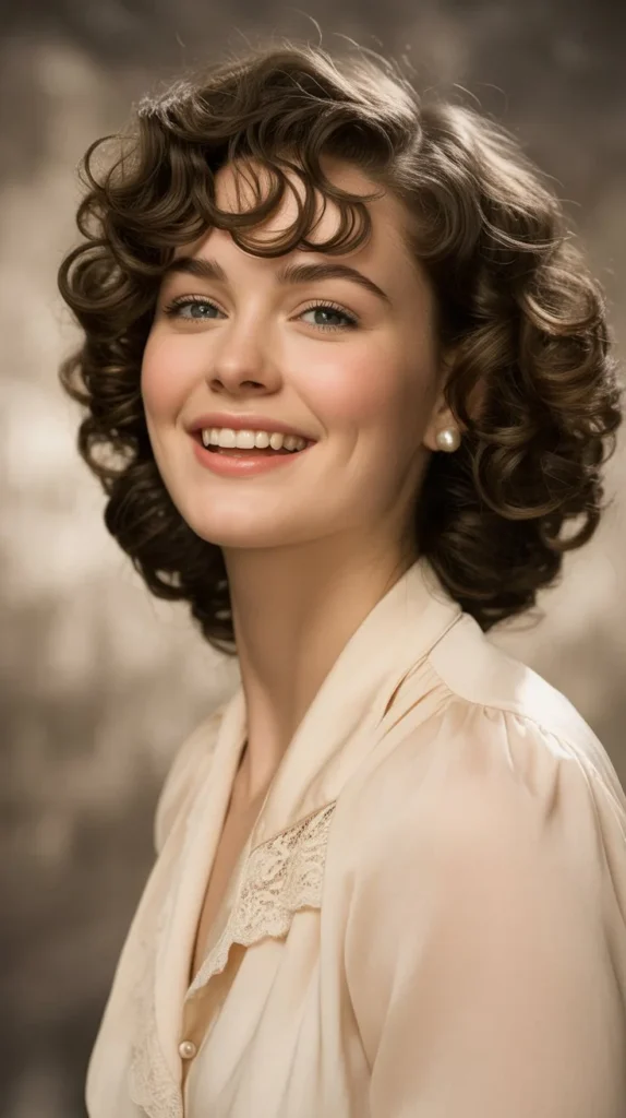 . Vintage-Inspired Curly Fringe