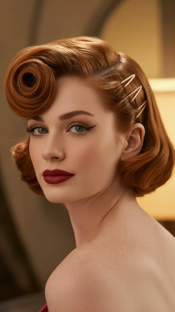 Vintage Victory Roll Adapted for Short Hair