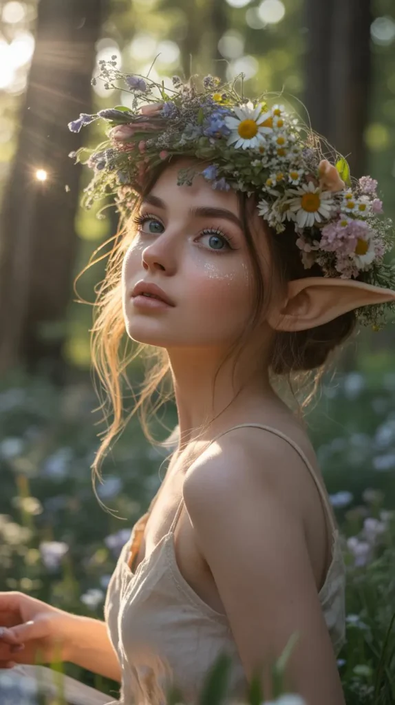 Floral Crown on a Pixie