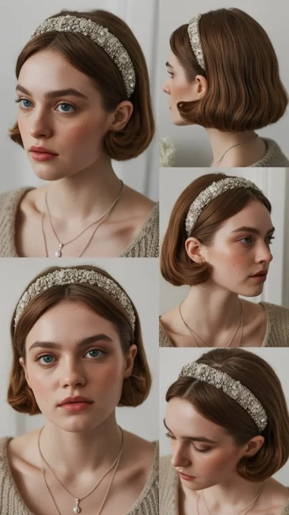 4. Textured Crown Volume with Headband