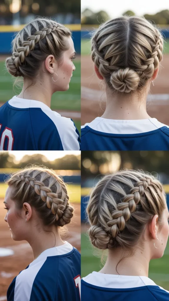  Side French Braid Into Bun