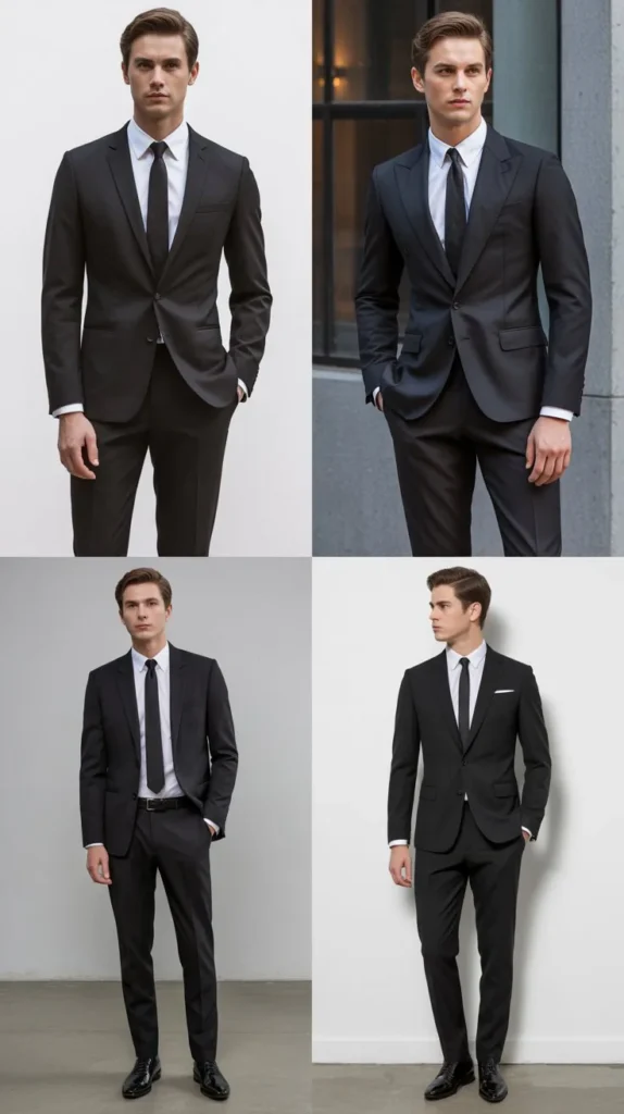Slim Fit Black Suit